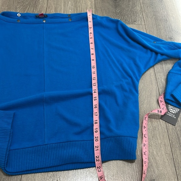 Vince Camuto Cozy Dolman Sleeve Sweater in Metro Blue size medium new - Picture 10 of 12